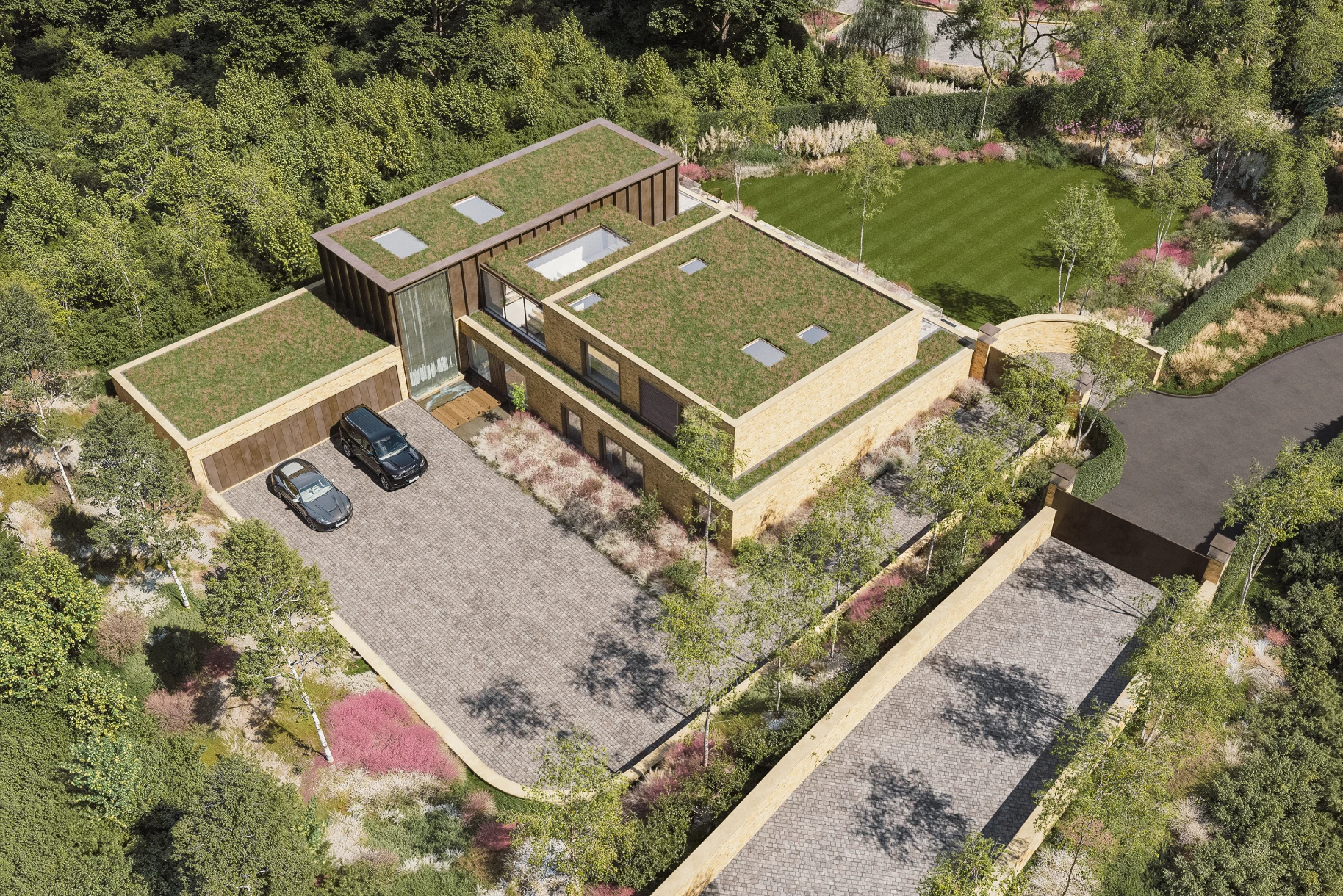 The Cascade Aerial Rear View